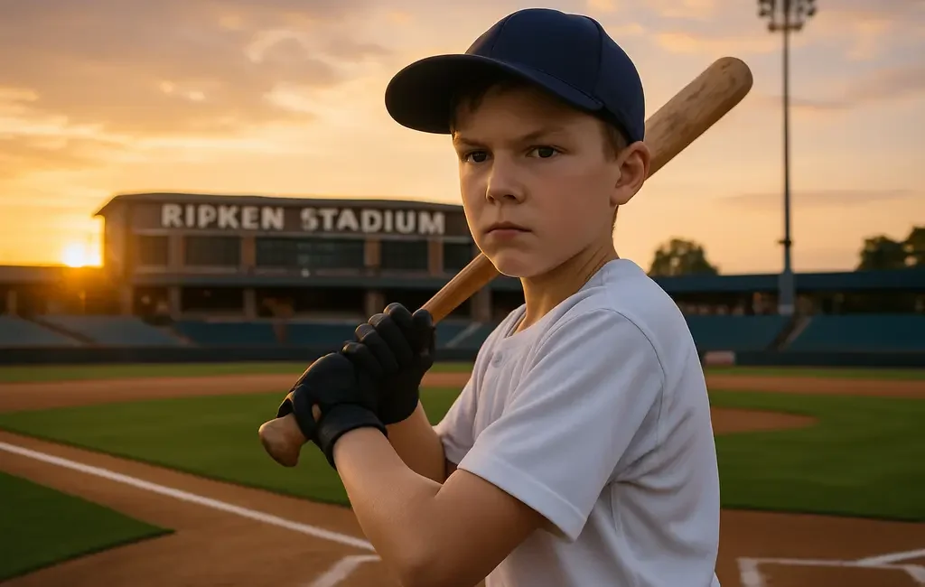 Ripken Stadium investment view with youth baseball fields and families near the venue
