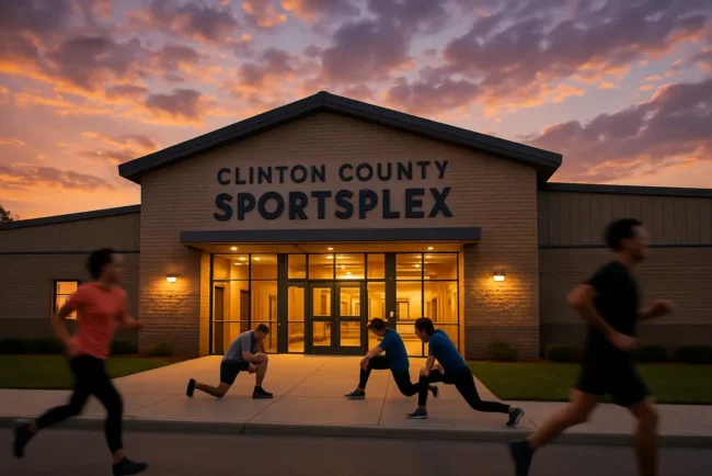 Clinton County Sportsplex indoor courts and turf prepared for youth training
