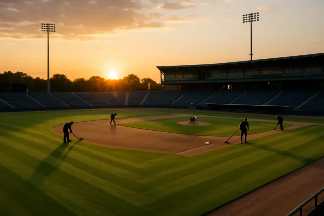 Nymeo Field Renovations shown through upgraded seating and field views in Frederick